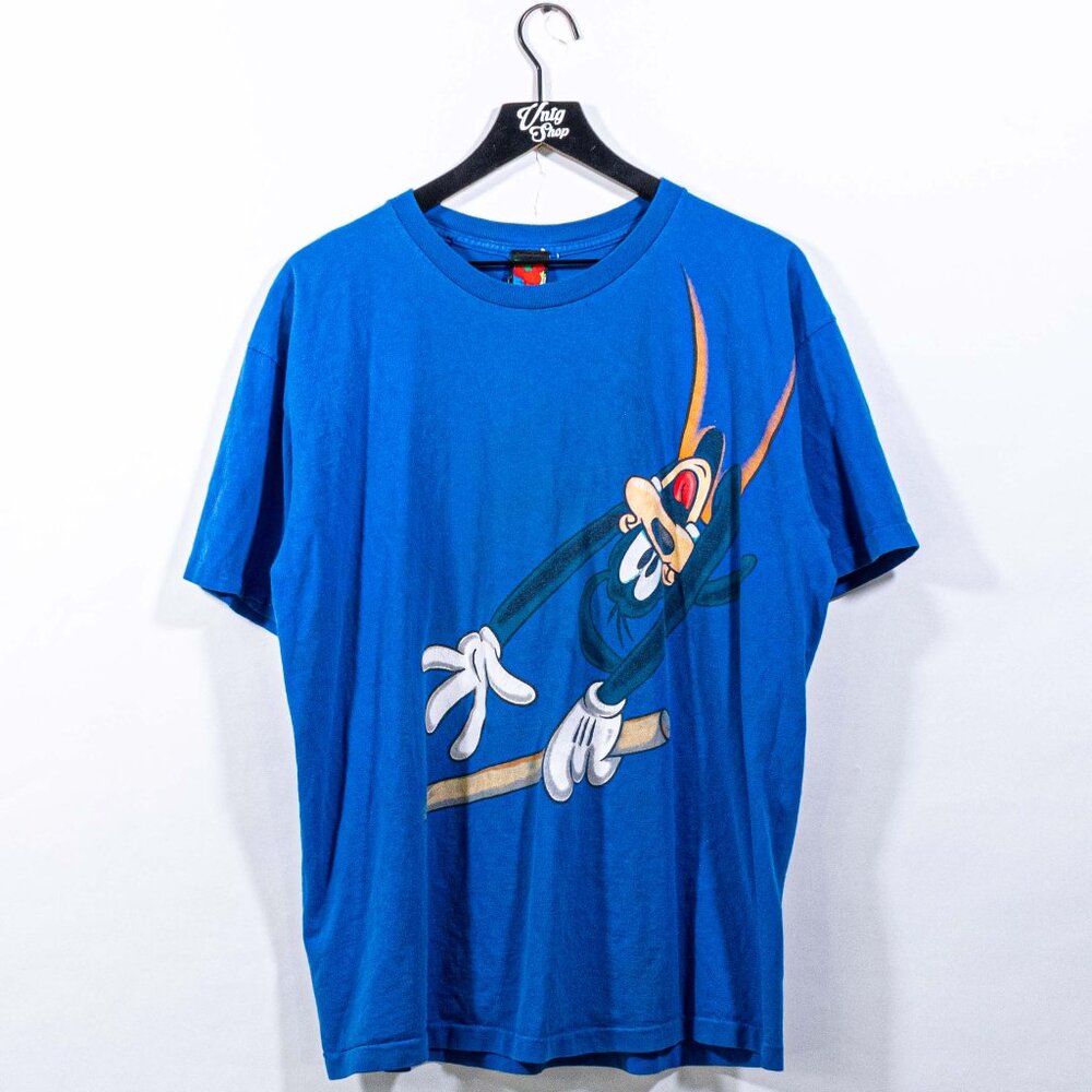Goofy Disney AOP Double Sided Wrap Around Cartoon T-Shirt Large VTG 90s